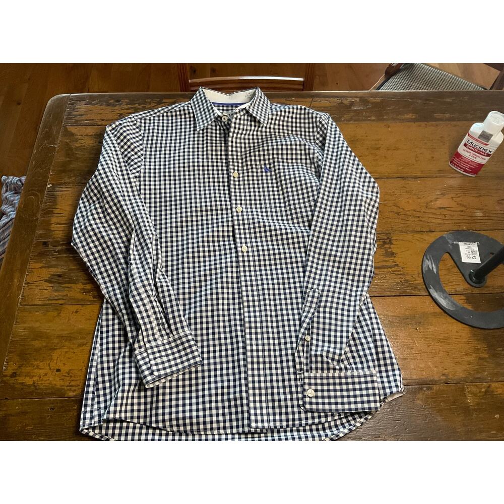 Jack Wills Men’s Navy Gingham Check Shirt – Size M